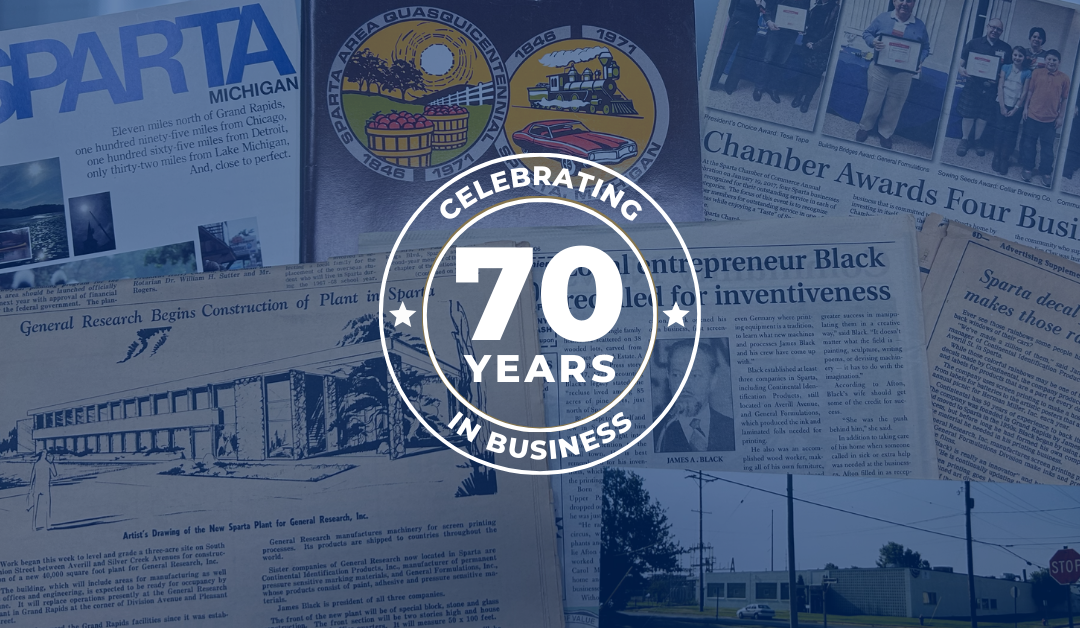 General Formulations Proudly Celebrates 70 Years